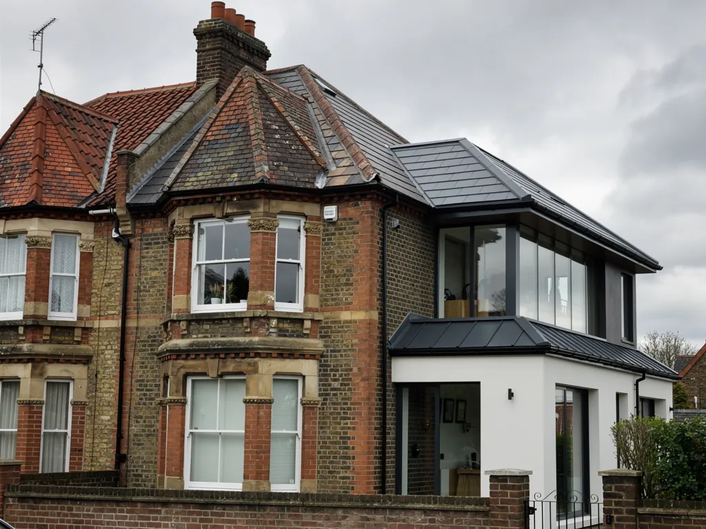 A Victorian villa with a modern rear extension